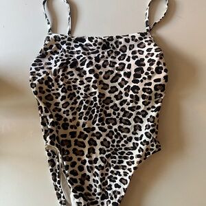 Vitamin A Black and White Animal Print One Piece bodysuit / bikini